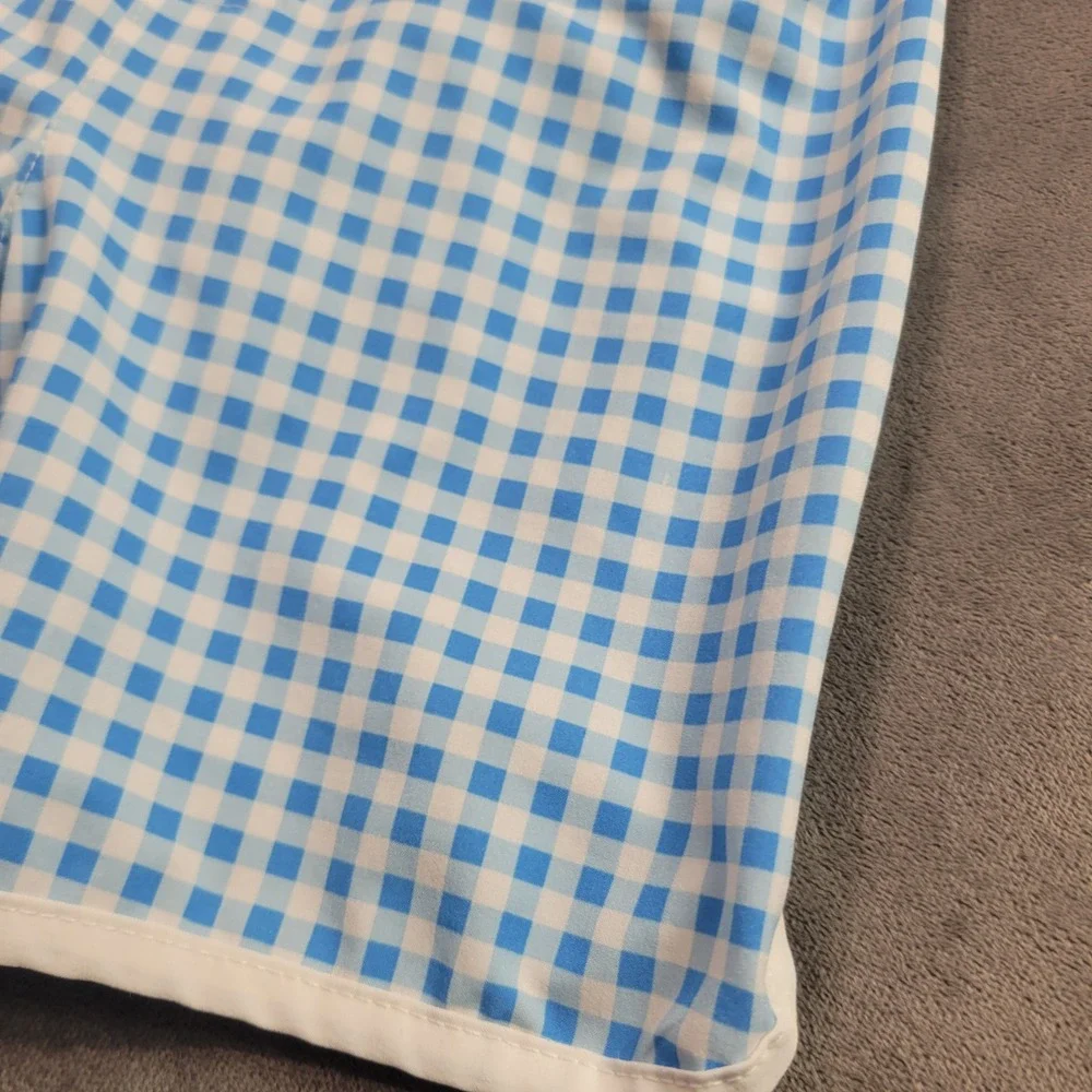 Wonder Nation Toddler Boys‎ Blue Gingham Swim Trunks Size 4T Mesh Lined Shorts